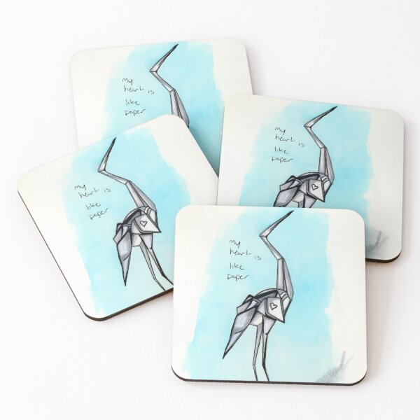 Item preview, Ink and Wash Origami Crane  designed and sold by AmyReneeArt.