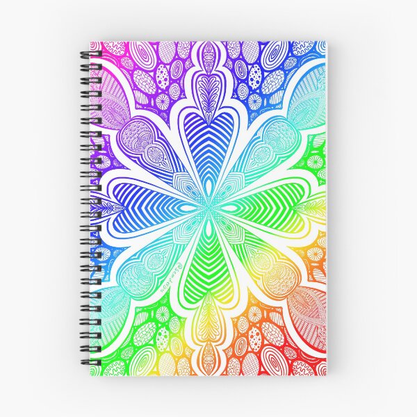 Item preview, Seamless Rainbow doodle symmetrical design designed and sold by SemDesigns1.