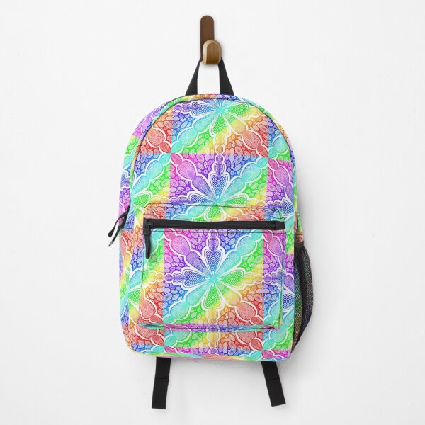 Item preview, Seamless Rainbow doodle symmetrical design  designed and sold by SemDesigns1.