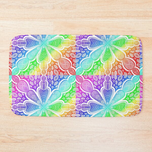 Item preview, Seamless Rainbow doodle symmetrical design  designed and sold by SemDesigns1.