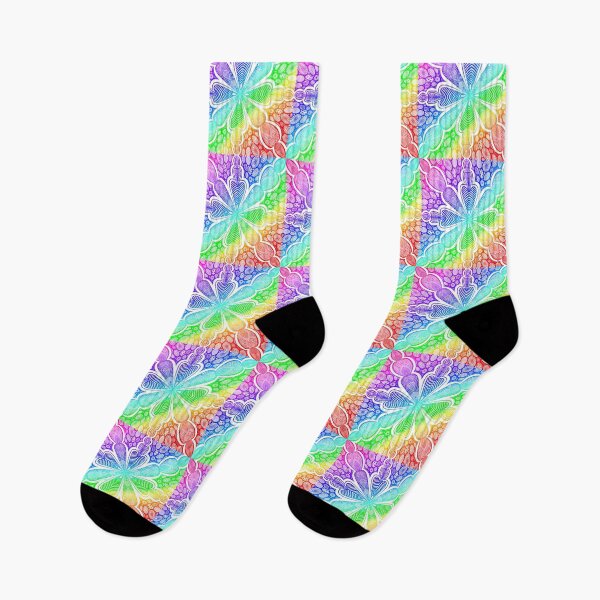 Item preview, Seamless Rainbow doodle symmetrical design  designed and sold by SemDesigns1.