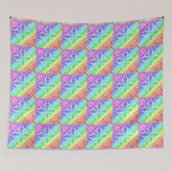 Item preview, Seamless Rainbow doodle symmetrical design  designed and sold by SemDesigns1.