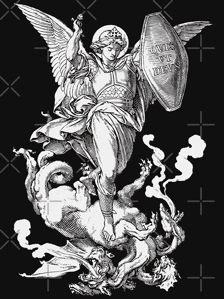 Thumbnail 5 of 5, Pullover Sweatshirt, Saint Michael Fighting the Dragon designed and sold by Beltschazar.