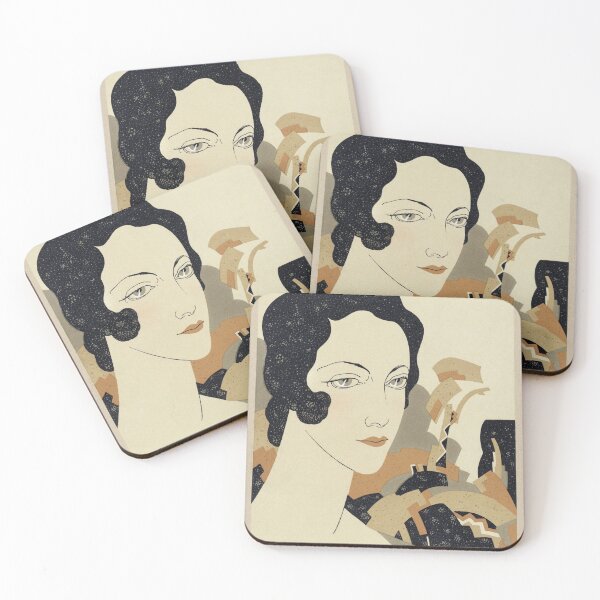 Item preview, Woman's head (1931) fashion illustration in high resolution. Original from the Rijksmuseum. designed and sold by LenaShines.