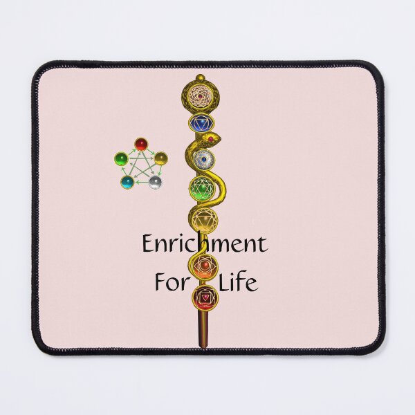 Item preview, ROD OF ASCLEPIUS 7 CHAKRAS, 5 ELEMENTS ,YOGA ,ENRICHMENT FOR LIFE Pink White designed and sold by BulganLumini.