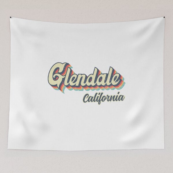 Item preview, Glendale city California Retro Vintage 70s rainbow designed and sold by Teelogic.