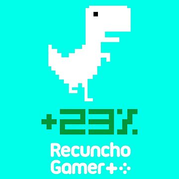 Imagen de la obra [Para fondo negro] Con dinosauros, un 23% mellor de RecunchoGamer