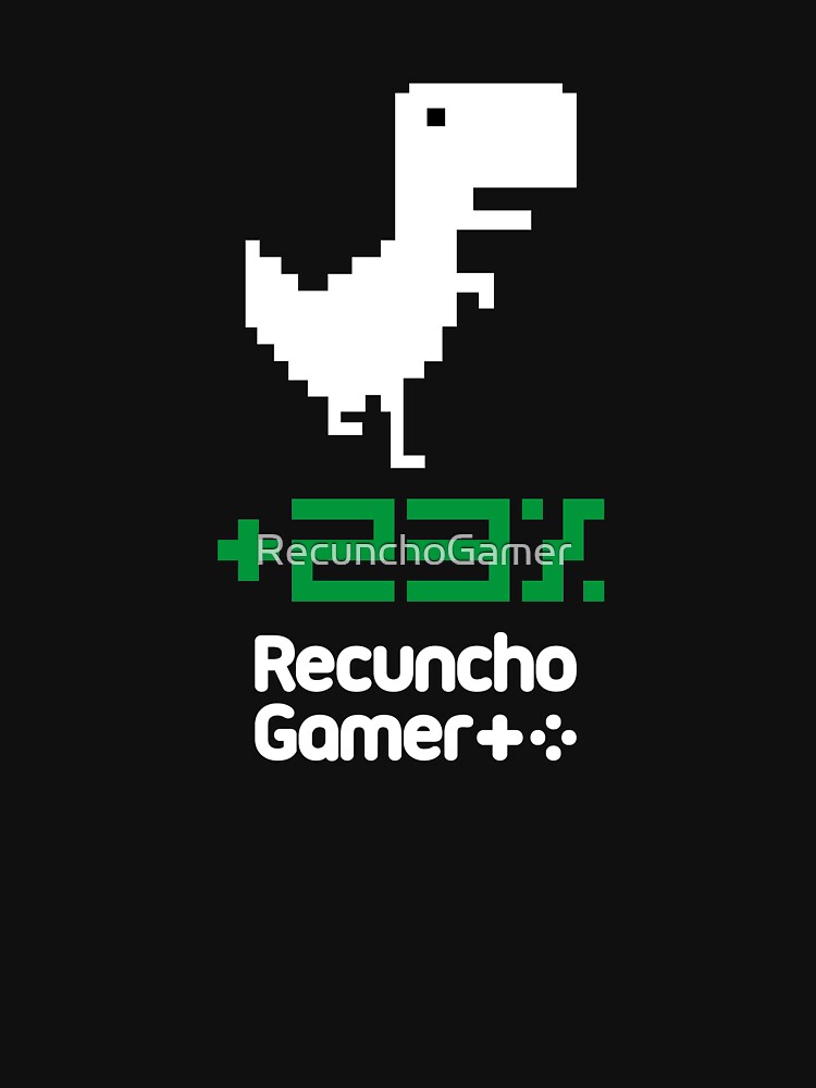Imagen 7 de 7, Camiseta esencial con la obra [Para fondo negro] Con dinosauros, un 23% mellor, diseñada y vendida por RecunchoGamer.