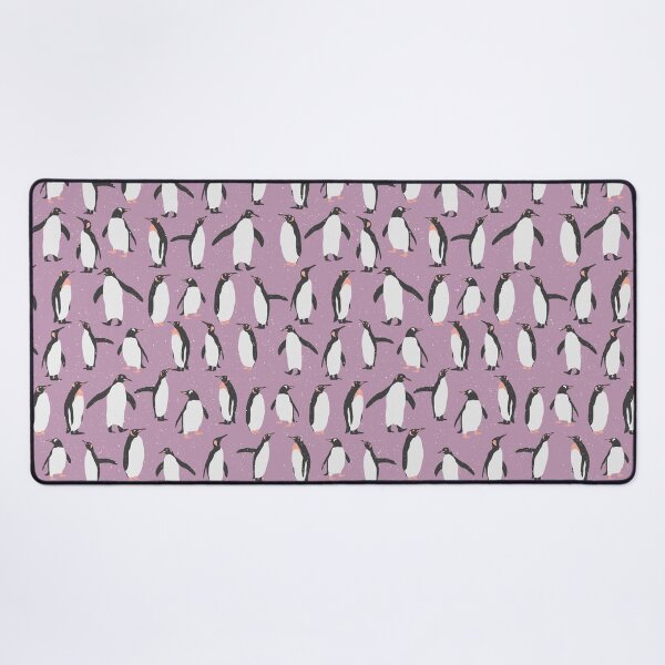 Item preview, Happy Penguins and Snow on a purple background designed and sold by headpossum.