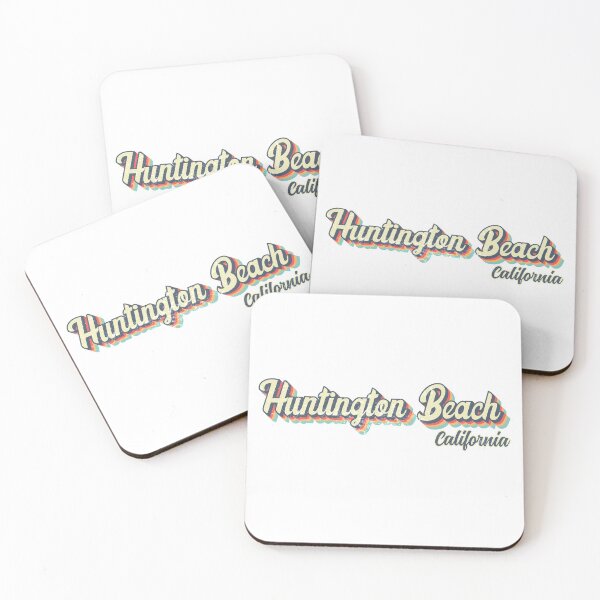 Item preview, Huntington Beach City California Retro Vintage 70s rainbow designed and sold by Teelogic.
