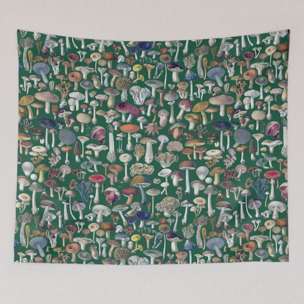 Item preview, Vintage mushrooms pattern - green designed and sold by martstudio.
