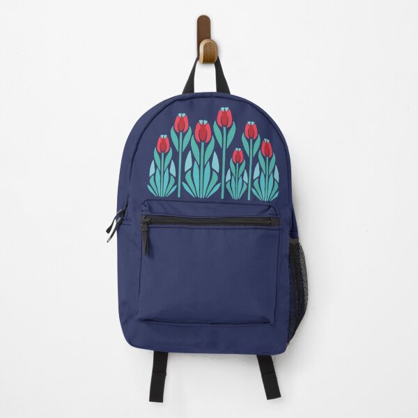 Item preview, Vintage Art Nouveau Flowers Red Tulips designed and sold by Anna Lemos.