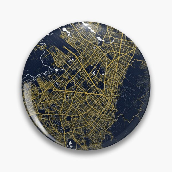 Item preview, Bogota City Map of Colombia - Gold Art Deco designed and sold by deMAP.