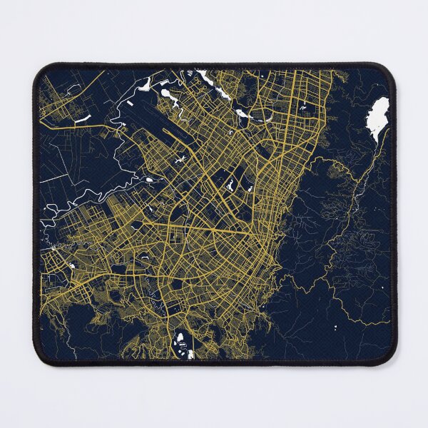 Item preview, Bogota City Map of Colombia - Gold Art Deco designed and sold by deMAP.
