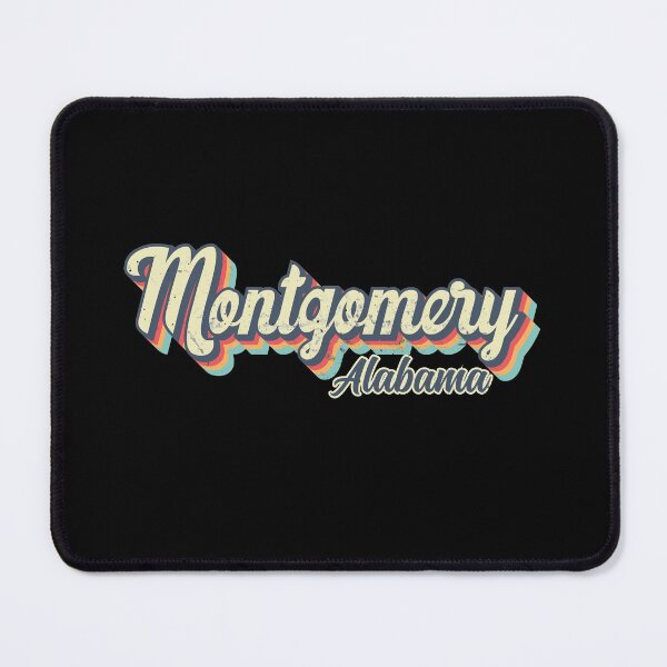 Item preview, Montgomery city Alabama Retro Vintage 70s rainbow designed and sold by Teelogic.