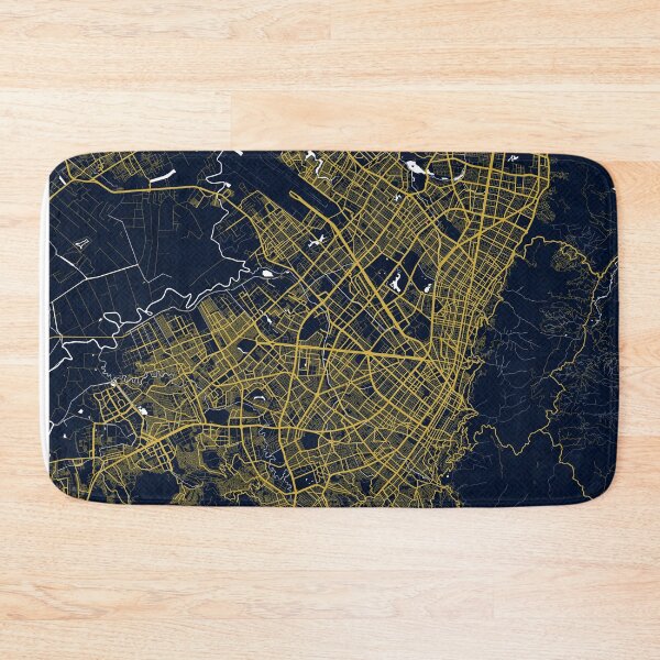 Item preview, Bogota City Map of Colombia - Gold Art Deco designed and sold by deMAP.