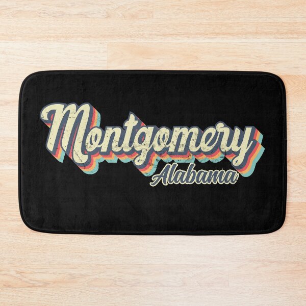 Item preview, Montgomery city Alabama Retro Vintage 70s rainbow designed and sold by Teelogic.