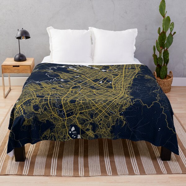 Item preview, Bogota City Map of Colombia - Gold Art Deco designed and sold by deMAP.