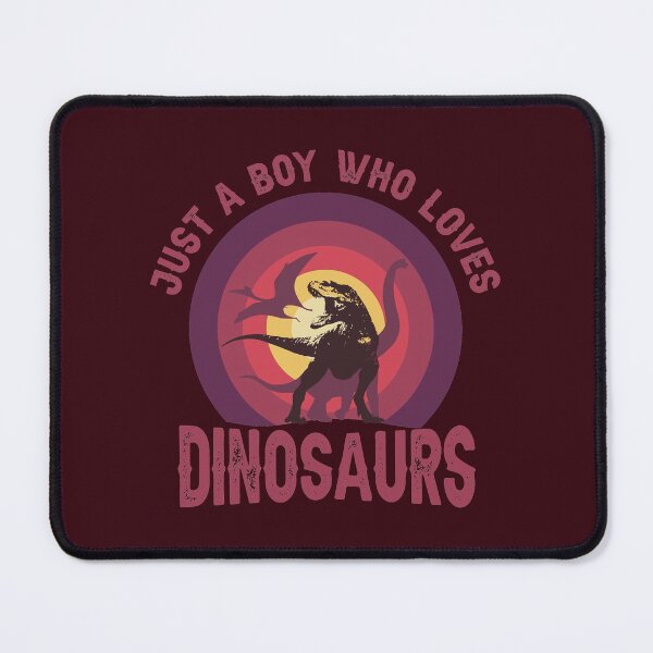 Item preview, JUST A BOY WHO LOVES DINOSAURS CLASSIC FUNNY VINTAGE SUNSET DISTRESSED PHRASE designed and sold by zenturtlemerch.