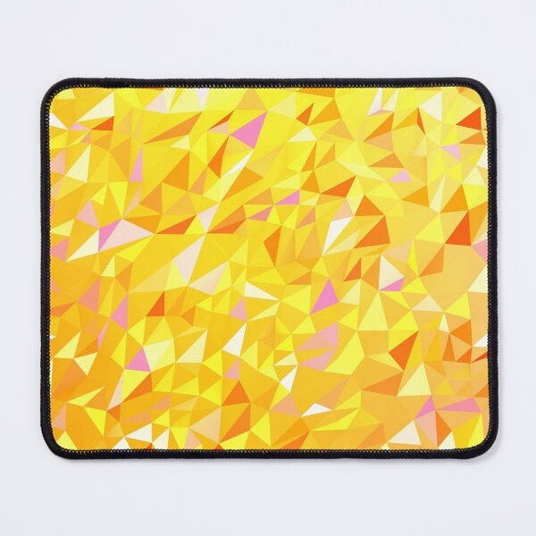 Item preview, Happy sunshine yellow polygons with orange and pink. designed and sold by headpossum.