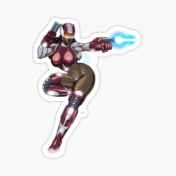 Sexy Space Fighter Sticker