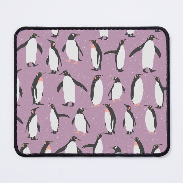 Item preview, Happy Penguins and Snow on a purple background designed and sold by headpossum.