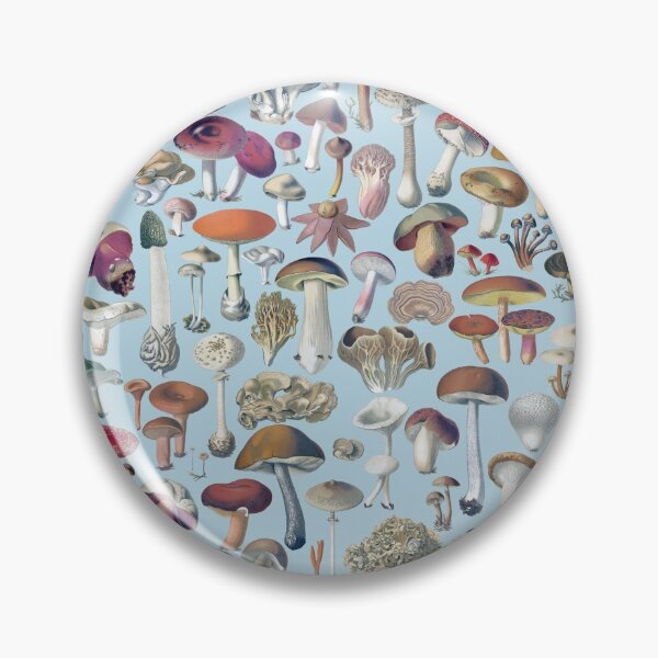 Item preview, Vintage mushrooms pattern  blue designed and sold by martstudio.