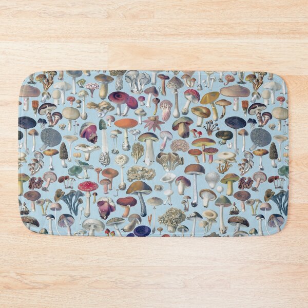 Item preview, Vintage mushrooms pattern  blue designed and sold by martstudio.