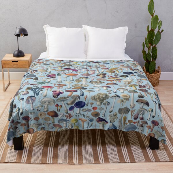 Item preview, Vintage mushrooms pattern blue designed and sold by martstudio.