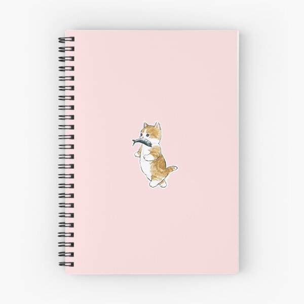 Item preview, cute kitty cat with small fishy designed and sold by ChelsterLand.