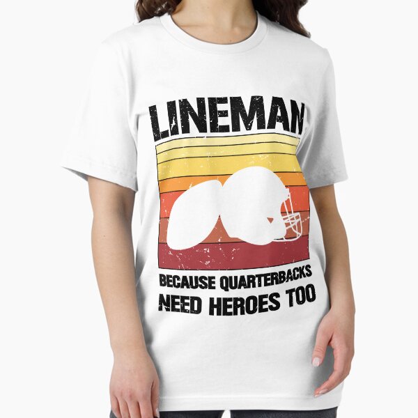 Item preview, Lineman Because Quarterbacks Need Heroes Too Football Lineman Retro Vintage Cool Funny Gift Design designed and sold by oussamah99.