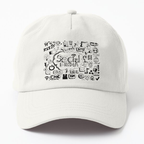 Doodle Art Design #6 social media Dad Hat