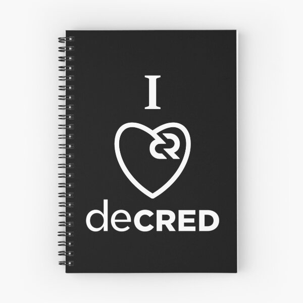 Aperçu de l'œuvre J'adore Decred © v1 (Design horodaté par https://timestamp.decred.org/) créée et vendue par OfficialCryptos.