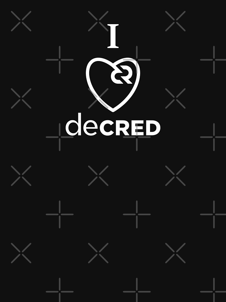 Artwork view, I love Decred © v1 (Design timestamped by https://timestamp.decred.org/) designed and sold by OfficialCryptos