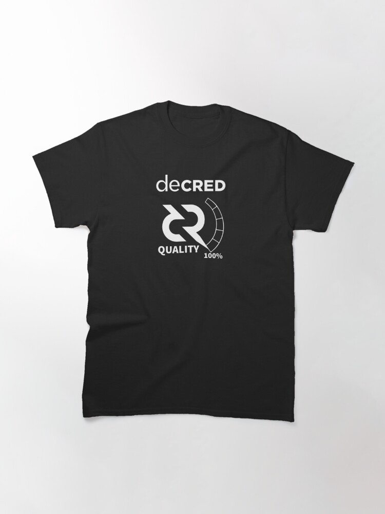Classic T-Shirt, Decred quality © v1 (Design timestamped by https://timestamp.decred.org/) designed and sold by OfficialCryptos