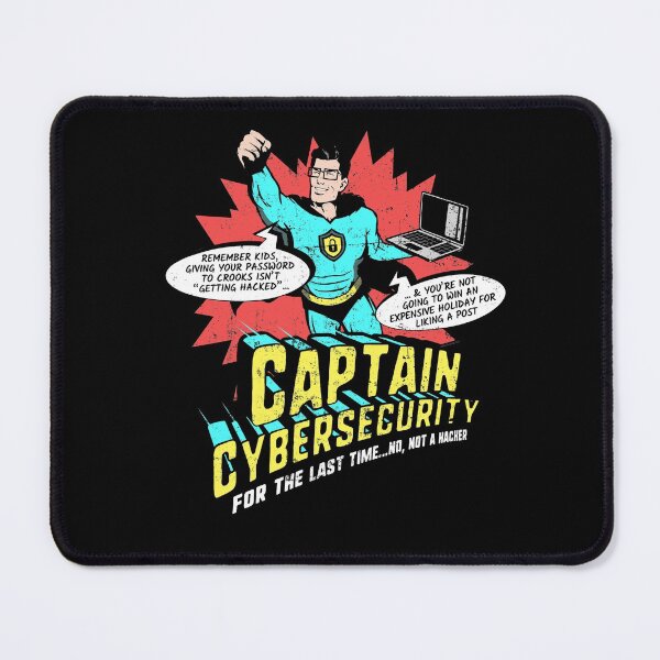 Item preview, Captain Cybersecurity designed and sold by Nerd Shizzle.