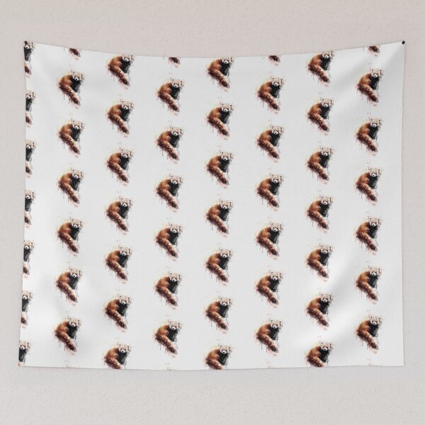 Item preview, red panda watercolor splashes designed and sold by shirtscom.