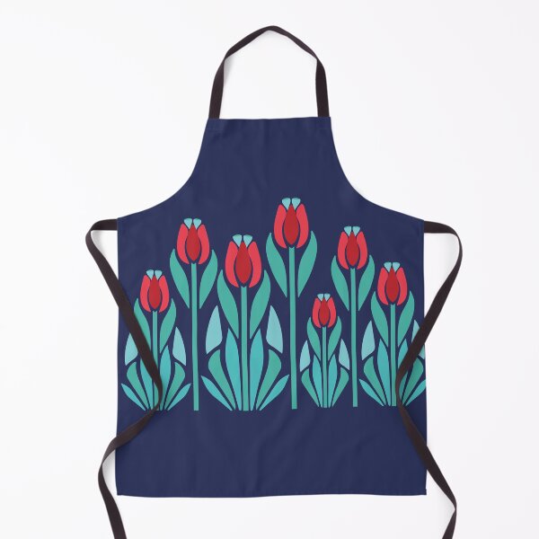 Item preview, Vintage Art Nouveau Flowers Red Tulips designed and sold by Anna Lemos.