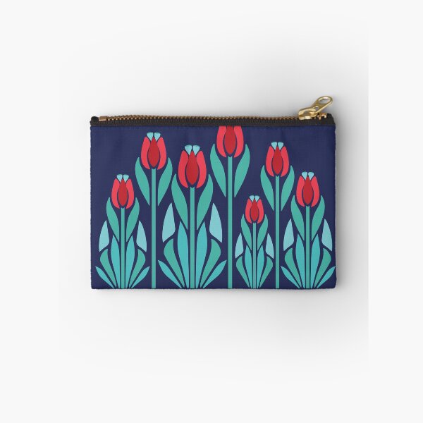 Item preview, Vintage Art Nouveau Flowers Red Tulips designed and sold by Anna Lemos.