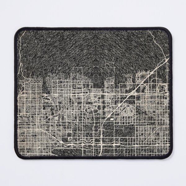 Item preview, Rancho Cucamonga map California Ink lines 2 designed and sold by InkMaps.