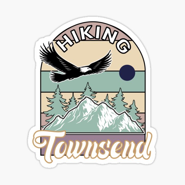 Colorful Retro Mount Townsend Hiking Best Gift For Friend & Family - Hiking Is My Passion Sticker