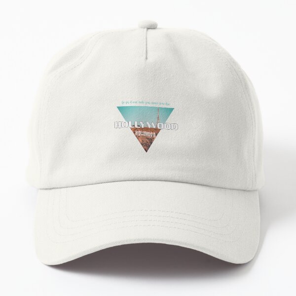 simple hollywood sign roadtrip Dad Hat
