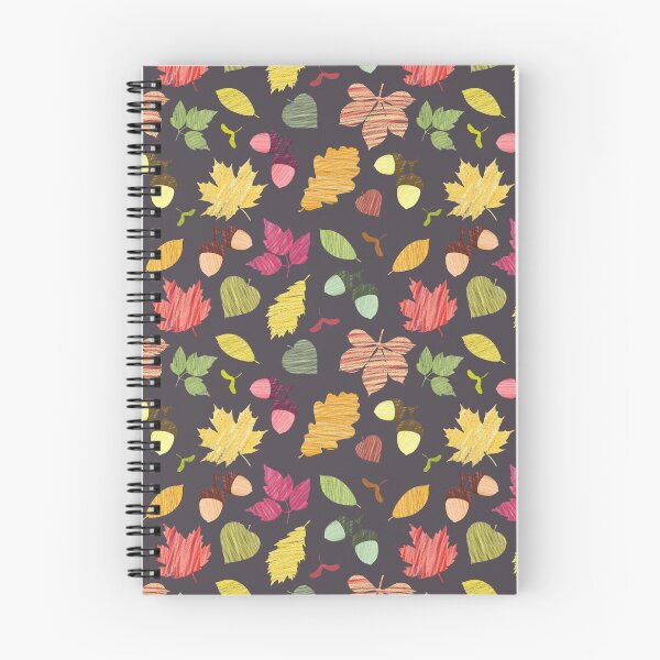 Artikelvorschau, Bunte Herbstblätter und Eicheln auf dunklem Hintergrund, Bleistift, Applikation, Textur. entworfen und verkauft von UVI-CA.