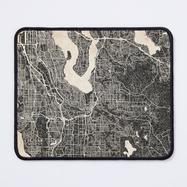 Artikelvorschau, Renton map Washington Ink lines entworfen und verkauft von InkMaps.