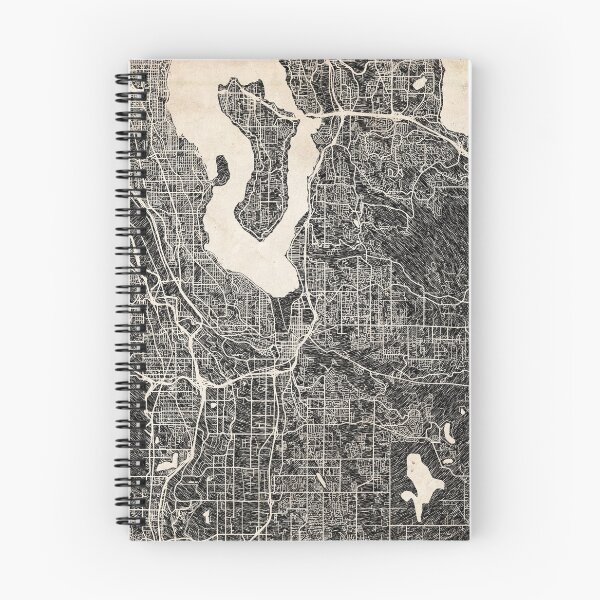 Item preview, Renton map Washington Ink lines designed and sold by InkMaps.