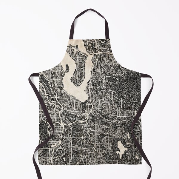Item preview, Renton map Washington Ink lines designed and sold by InkMaps.