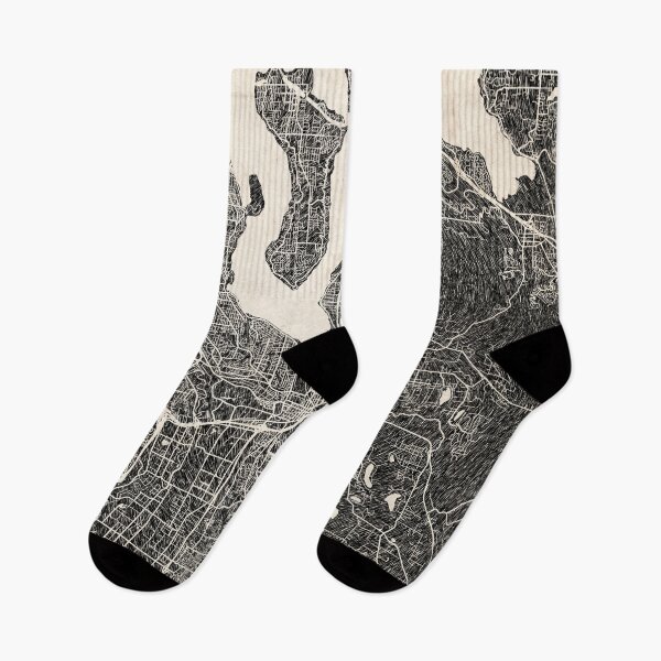 Item preview, Renton map Washington Ink lines 2 designed and sold by InkMaps.