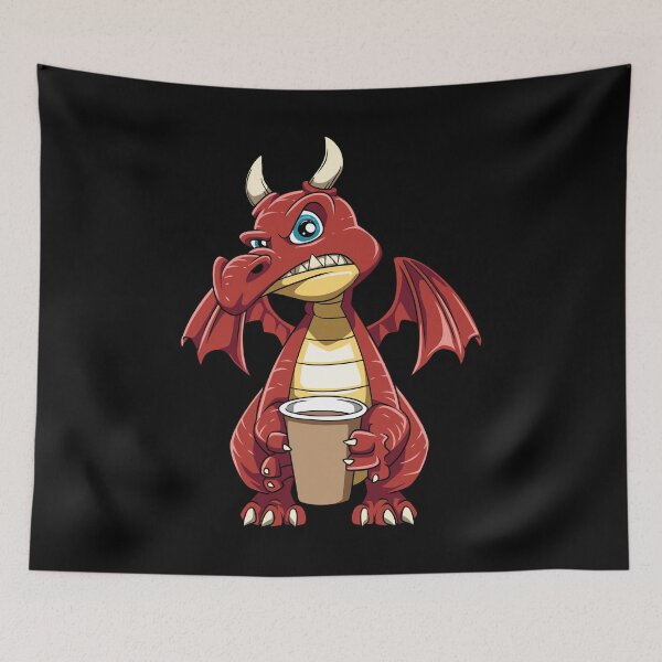 Item preview, Funny Angry Dragon Coffee Lover Hate Morning Fantasy Animal designed and sold by melomedia.