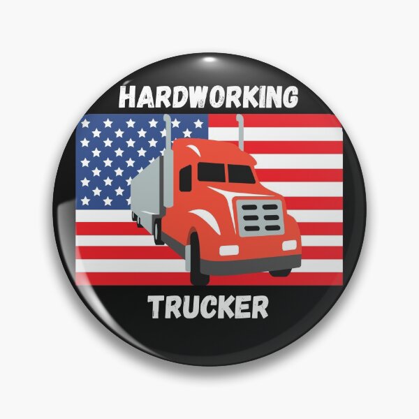 Item preview, Hardworking American Trucker designed and sold by Dreamingnewfie.