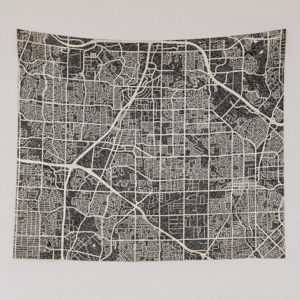 Item preview, Richardson map Texas Ink lines designed and sold by InkMaps.